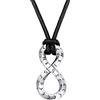 FaithHeart Cerchio Collana Vichinga Anello di Mobius Ciondolo Rune Vichinghe Amuleto del Mito Nordico Collanina Pelle Intrecciata Nodo Celtico Regalo Compleanno per Lui Coppie
