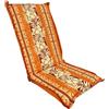Marvin Cuscino per Poltrona Sedia Sdraio Relax RIO da Giardino Esterno Tessuto Cotone Imbottito Reclinabile Sfoderabile (Arancio, Alto)
