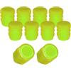 cyclingcolors 10x Cappucci delle valvole cappuccio luminoso fosforescente valvola pneumatici Auto Bici Moto Schrader Plastica, Giallo