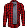 Bikers Gear Australia, Camicia protettiva in flanella di Kevlar (aramide) multicolore rosso/nero. s