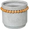 DRW Vaso con palline di ceramica in grigio 19 x 19 x 16 cm