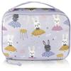 TA Trend Atelier Borsa Termica Bambini, Borsa per il Pranzo, Mini Borsa Isolata per Cosmetici, Medicine, Snack - Sostenibile (Lilla - Ballerina, 21,5 x 14,5 x 6,5 cm)