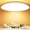 OUILA Plafoniera LED Soffitto 24W, Ø30CM 3000K Lampadario 2400LM Moderna | Rotonda da Bagno IP44 Impermeabile per Camera da Letto, Cucina, Balcone, Ufficio, Soggiorno