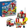 Lego Gioco da costruzione Lego City stazione e camion dei pompieri con figurine 153 pz. [60375]