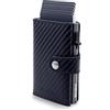 BORZ Prime, Portafoglio Slim Limitato con e senza scomparto per monete, Chip NFC e carta di visita digitale, Custodia per carte RFID per uomini e donne.