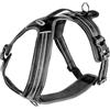 Record - Pettorina per Cani Action Alpi - Colore Nero - Taglia XS - Materiale: Nylon Intrecciato con Bande Riflettenti 3M ScotchLite - Circonferenza 43-49 cm
