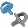 Nuby Succhietti in Silicone Nuby 0m+ 2pz Blu e Grigio