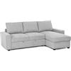 BUDWING Nina Divano letto 3 posti Chaise Longue reversibile (lato destro o sinistro), con contenitore, in tessuto poliestere, dimensioni complessive 239cm(L) x153,5cm(P) x86,5cm(H)