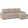 BUDWING Nina Divano letto 3 posti Chaise Longue reversibile (lato destro o sinistro), con contenitore, in tessuto poliestere, dimensioni complessive 239cm(L) x153,5cm(P) x86,5cm(H)
