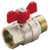 TIEMME RACCORDERIE S.p.A. 2321 Valvola Sfera Ni Scirocco Acqua M-F 1/2 Iso228 Leva Farfalla Rossa Tiemme Racc. 2310003