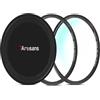 7artisans Filtro Nanomagnetico Filtro UV Filtro ND Per la Riduzione Della Luce/Filtro Polarizzatore CPL/Filtro Gradiente GND/Nebbia Nera 1/4 Filtro per Fotografia di Ritratto (82mm MRCUV)