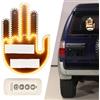 Sylswx Luce da Dito Dell'auto con Telecomando, Accessori Auto Divertenti, LED Gadget Auto, segnali di rabbia stradale, accessori per auto per uomini e donne