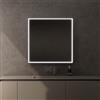 Inda Specchio LED Pirano 80x80cm dimmerabile con telaio satinato