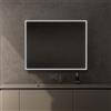 Inda Specchio LED Pirano 100x80cm dimmerabile con telaio nero
