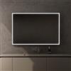 Inda Specchio LED Pirano 120x80cm dimmerabile con telaio nero
