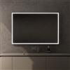 Inda Specchio LED Pirano 120x80cm dimmerabile con telaio satinato