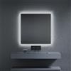 Inda Specchio LED Pirano+ 80x80cm nero luce ed intensità dimmerabili