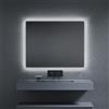 Inda Specchio LED Pirano+ 100x80cm nero luce ed intensità dimmerabili