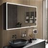 Inda Specchio contenitore esterno 3 ante Quattro+ Evo 158,5x82 nero