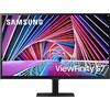 Samsung Monitor HRM ViewFinity S70A (S27A704), Flat, 27", 3840x2160 (UHD 4K), HDR10, IPS, Bezeless, 60 Hz, 5 ms, HDMI, USB, Display Port, Ingresso Audio, PIP e PBP, Eye Saver Mode, Flicker Free