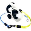 Snuggle Paws Pattes Heureuses, Coeurs He Snuggle Paws Guinzaglio Retrattile Estensibile 5m Tutto-in-Uno: Luce LED, Porta Sacchetti, Cavo Anti-Morso, Cinghia Riflettente | Guinzaglio per Cani Taglia Piccola e Media fino a 30kg