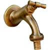 KAM Rubinetto Per Fontana Da Giardino In Ottone Brunito Da 1/2" Con Portagomma