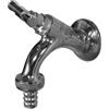 KAM Rubinetto Per Fontana Da Giardino In Ottone Cromato Da 1/2" Con Portagomma
