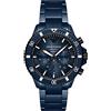 Emporio Armani Orologio cronografo da uomo, in ceramica, con cassa da 43 mm, Blu (Blue)