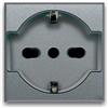 Ave Spa Presa Schuko Bipasso Allumia S44 Grigio Tech 2P+T 10/16A 250V Lucida 2 Mod. Ave 443090/15TS