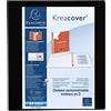 Exacompta - 51843NE - 1 Raccoglitore Personalizzabile Kreacover - 4 Anelli a D 40 mm - Copertina Foderata PP con Tasca Fronte/Dorso/Retro - Dorso 64 mm - F.to Esterno 28.5x32 cm per A4 Maxi - Nero