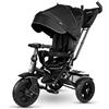 Mondial Toys QPlay Triciclo Passeggino Premium con Sedile Girevole e reclinabile 6 in 1 Limited Edition (Black)