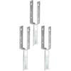 Alberts GAH-Alberts 215286 216740 - Supporto per palo a U in ferro a T, zincato a caldo, larghezza 71 mm, lunghezza ancoraggio per calcestruzzo 200 mm, set da 3