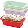 Vinuwu 4Pezzi Stampo Plumcake, Silicone Small Tortiera Rettangolare, Antiaderente Stampi per Dolci, 20x9.5x5.5cm Teglia Forno Rettangolare, Small Mini Stampo Torta Tortiera