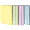 BLASETTI Cartella 3 lembi c/elast. dorso 12mm colori assortiti Pastel One Color Blasetti (Conf.6)