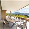 DEGHI Tavolo da giardino allungabile 220/279x113 cm top effetto legno in alluminio miele - Jalime