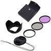 liyuxin66 49 52 55 58 67 72 Set di filtri FLD UV CPL da 77 mm + copriobiettivo + paraluce, for fotocamera DSLR for Nikon D600 D3200 D3100 D7000 D5100 D80 D300S(Size:55mm)