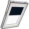 Roto Tenda Oscurante Originale Roto ZRV - Guide di Scorrimento Laterali Bianco - Funzionamento Manuale - per Finestre da Tetto delle Serie Q - Dimensioni 055/078 | 05/07 - Colore del Tessuto Blu