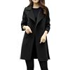 Generic Piumino Cappotti Donna Cappotto Casual Inverno Giacca Autunno Cardigan Slim Donna Outwear Cappotto Donna Lupo Pile Giacca Donna, Nero , S