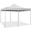 Giordanoshop Gazebo Richiudibile Pieghevole 3x6m in Acciaio e PVC Impermeabile Bianco