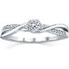 SILVEGO Anello di fidanzamento in argento 925 con Swarovski Zirconia