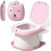 XINYUDAILY Sedile WC per Bambini, WC Pieghevole per Bambini, Vasino Pieghevole da Viaggio Portatile, Viaggio in Campeggio o uso Domestico con Borsa di Riserva usa e Getta