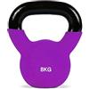 FFitness Kettlebell da 8 Kg in Ghisa Peso per Allenamento di tutto il Corpo Cross Training Pesi Palla con Presa Antiscivolo