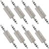KUOQIY 8 Pezzi 3.5mm Adattatore Audio Maschio a Maschio, Metallo 3 Poli Stereo Connettore Spina Accoppiatore Maschio a Maschio per Cuffie, Placcato-Nickel
