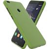 OXYN Cover Compatibile per Huawei P8 Lite 2017, Custodia SOFT TOUCH Opaca Morbida Gel TPU Silicone Resistente Flessibile Case Guscio Antiurto Posteriore Protettiva Proteggi (Verde)