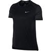 Nike Donna Dry Miler T-Shirt, Nero (Black), XS