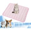 YXHZVON Tappetino Refrigerante per Cani M 62 x 50 cm, Tappeto Rinfrescante Fresco, Cuccia Lettino Cane Estivo, Auto-raffreddante Tappetino Refrigerante per Cucce,Divani,Pavimenti (rosa)