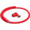 cyclingcolors cavo candele 7mm rosso lunghezza 1m + pipetta gomma accensione moto auto ciclomotore trattore tagliaerba tosaerba