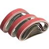 FEIHU Nastri abrasivi 20 x 520 mm, nastro abrasivo 6 x 40/80/120/180/320 per Levigatrice manuale, per levigare, limare, affilare e rimuovere la ruggine (30 PZ)
