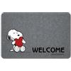 SaRani Tappeto Zerbino Ingresso Gomma Antiscivolo Resistente Fantasia Snoopy Welcome (Welcome Grigio)