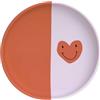 LÄSSIG Piatto per bambini in silicone Piatto per la Tavola dei Bambini/Silicone Plate Happy Rascals Heart